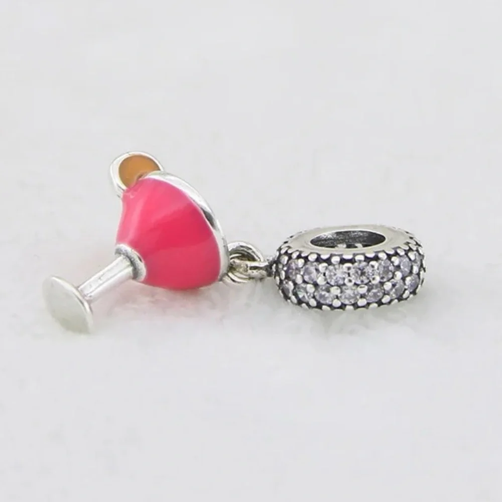 NWOT Pandora Fit Cosmopolitan Cocktail Silver Charm_2